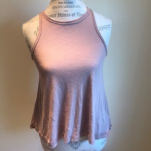 Tan a-line racer back tank